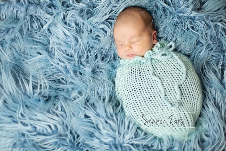 Glacier Blue Swaddle Sack Newborn Baby Photography Prop Etsy