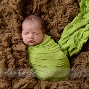 Rüschen Stretch Stoff Wrap Apfelgrün Neugeborene Fotografie Requisite Posing Swaddle