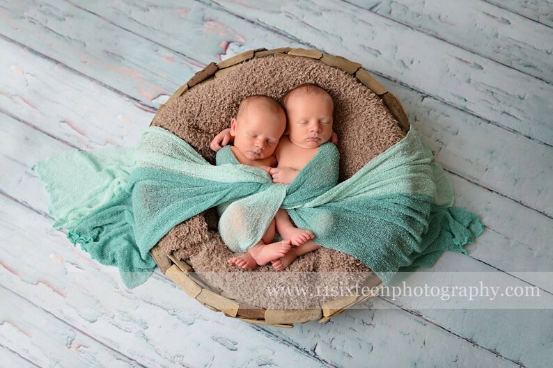 Ocean Blue Stretch Knit Baby Wraps Newborn Photography Prop Etsy