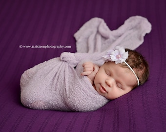 Orchid Purple Stretch Knit Wrap Newborn Photography Prop