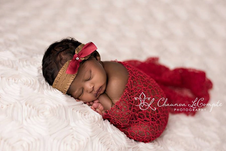 Red Fabric Lace Wrap Newborn Photography Prop Posing Etsy