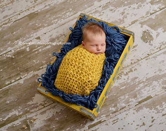 Newborn Cocoon Photo Prop in Sunflower Yellow