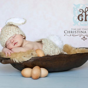 Beige Faux Fur Rug Nest Photography Photo Prop 27x20 Newborn Baby Toddler Mat image 1