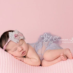 Lila Stretch Spitzen Wrap Neugeborene Fotografie Requisite Baby Layer