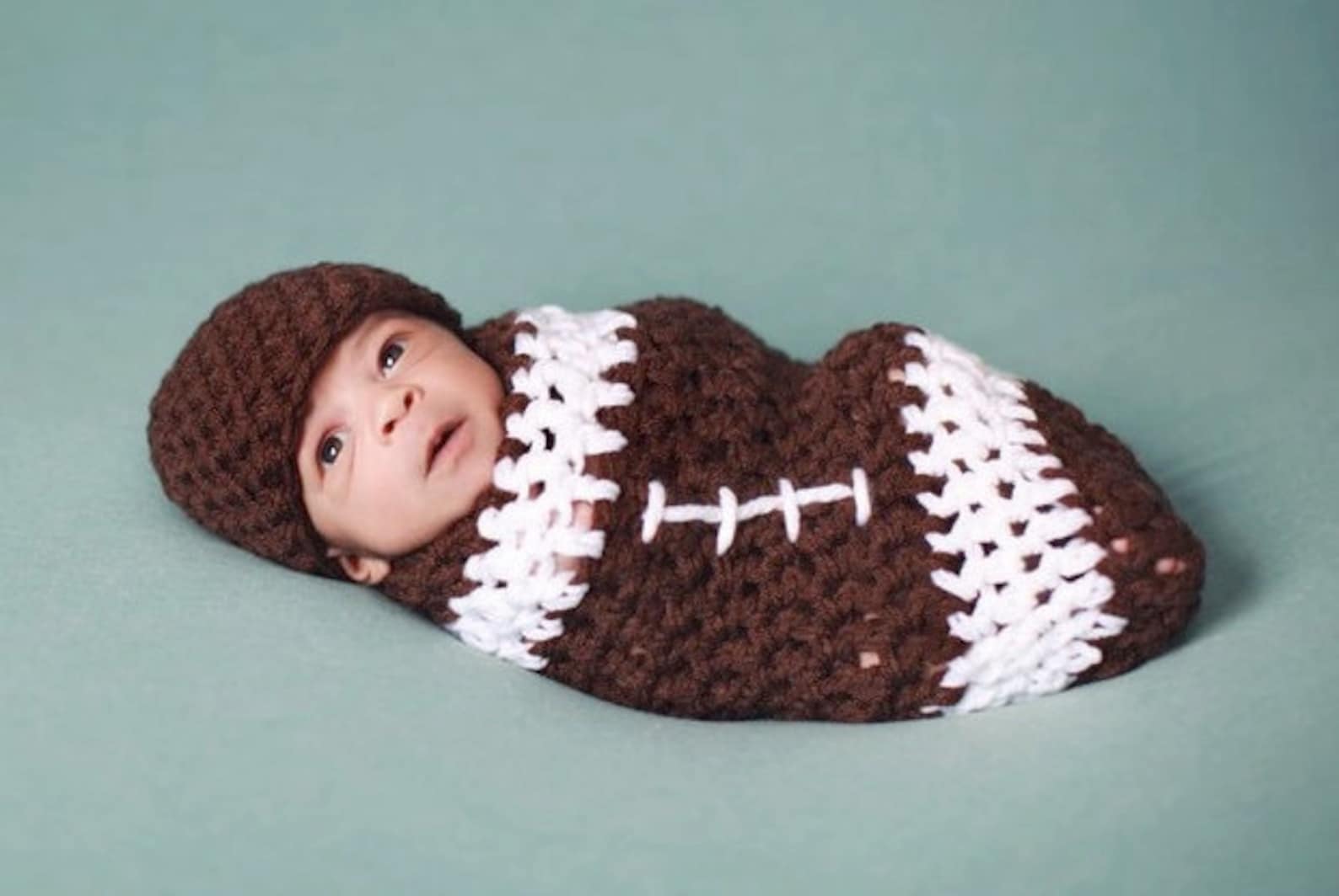 Baby NFL Football Cocoon Hat Set Etsy