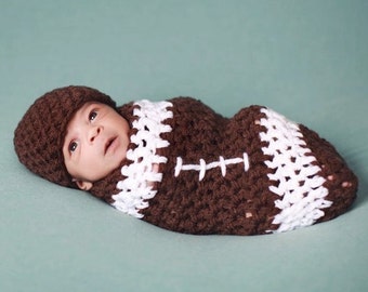 Baby Football Cocoon Hat Set