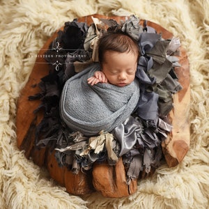 Gray Stretch Knit Wrap Newborn Baby Photography Swaddle
