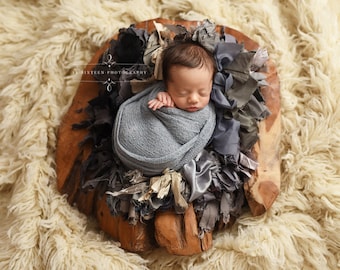 Gray Stretch Knit Wrap Newborn Baby Photography Swaddle