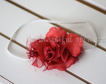 Fairy Flower Headband in Red