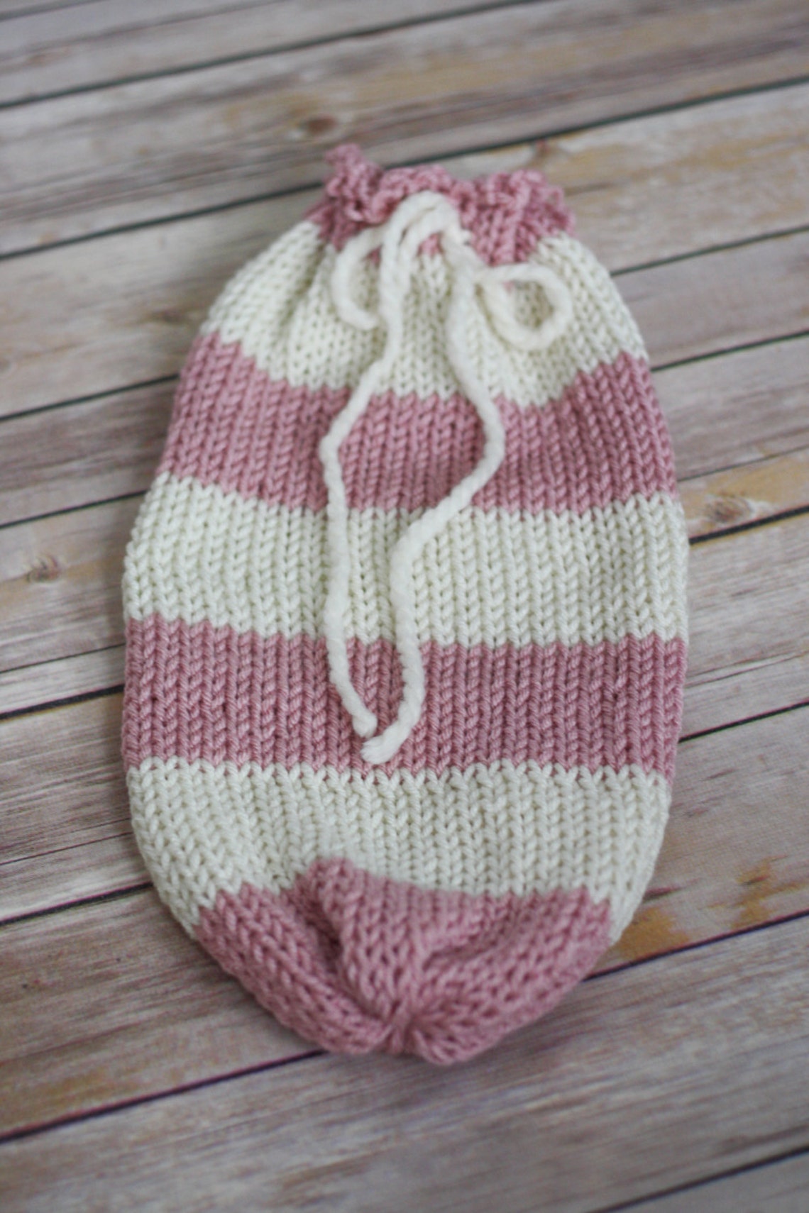 Pink and Cream Swaddle Sack Newborn Baby Photography Prop Etsy