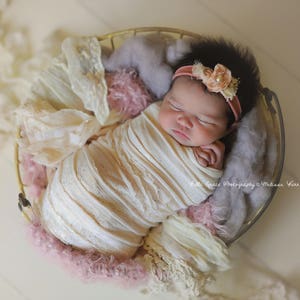 Neugeborenen Foto Requisite, Neugeborenen Fotografie Prop, Blush Gold Rüschen Wrap, Baby Foto Requisite, Neugeborenen Foto Prop Mädchen, Neugeborenen Fotografie Wrap