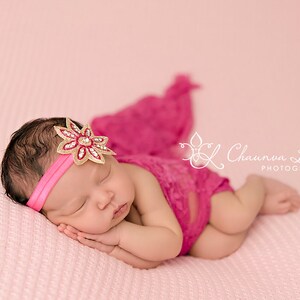 Stretch Spitzen Wrap Fuschia Hot Pink Neugeborenen Fotografie Requisite Baby Swaddle