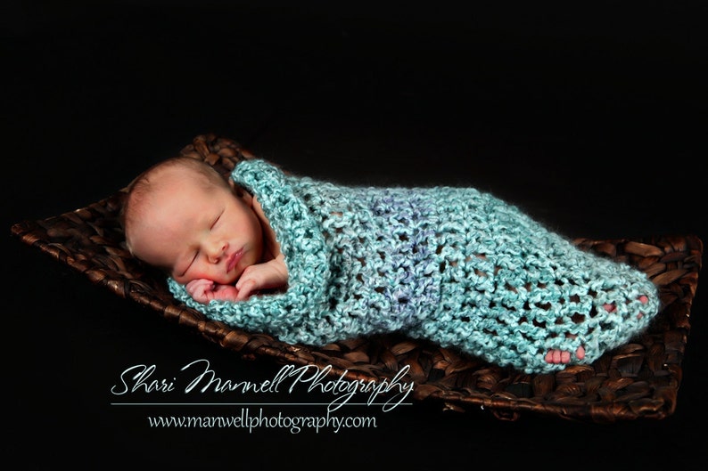 Newborn Cocoon Photo Prop Robin Egg Blue