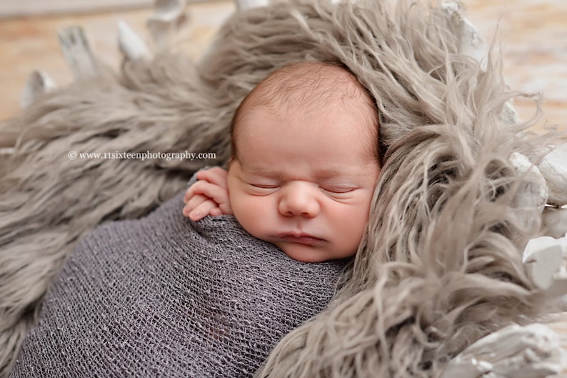 Faux Flokati Fur YOU CHOOSE the Color, Fur Blanket, Photography Prop, Faux Fur Layer, Newborn Fur, Newborn Baby Photography image 3