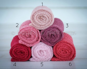 Stretch Knit Wraps in Pink Tones