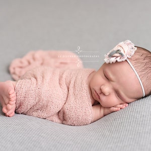 Blush Pink Stretch Knit Wrap Newborn Baby Photography Prop
