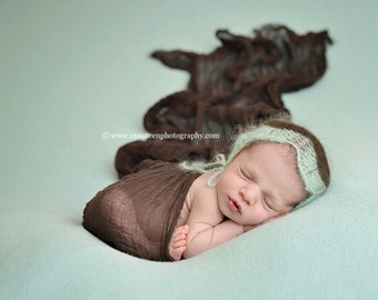 Dunkelbraun Käsetuch Baby Wrap Käsetuch Neugeborenen Fotografie
