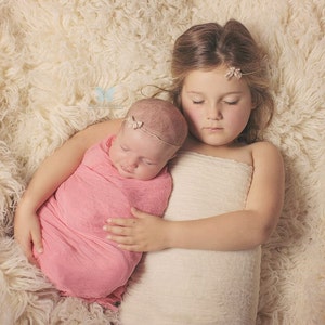 Rosa & Creme Käsetuch Baby Wraps SET, Neugeborenen Fotografie Requisiten, Posing Schichten, Käsetuch, Backdrop, Photo Prop