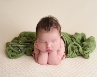 Green Cheesecloth Baby Wrap Cheese Cloth Newborn Photography Swaddle