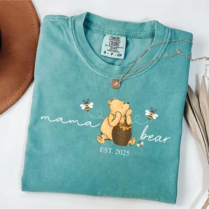 Custom Mama Shirt, Comfort Colors Mama Bear Shirt, Cute Gift for Mom, Personalized Mama Shirt, Mother’s Day Gift, Trendy Mama Bear Shirt