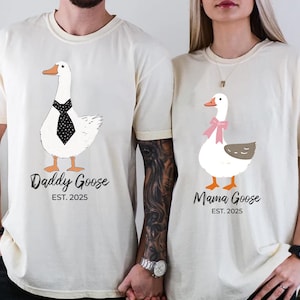 Comfort Colors Silly Mama Goose, Daddy Goose Shirt, Custom Silly Goose Mom & Dad Tee, Matching Family Goose Shirt, Baby Announcement Outfit