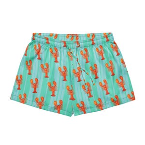 Lobster Pajama Shorts – Striped Sleepwear Bottoms | Coastal Lounge Shorts | Matching PJs & Swimsuit Available | Cabana Crashers