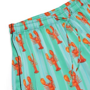 Lobster Pajama Shorts – Striped Sleepwear Bottoms | Coastal Lounge Shorts | Matching PJs & Swimsuit Available | Cabana Crashers