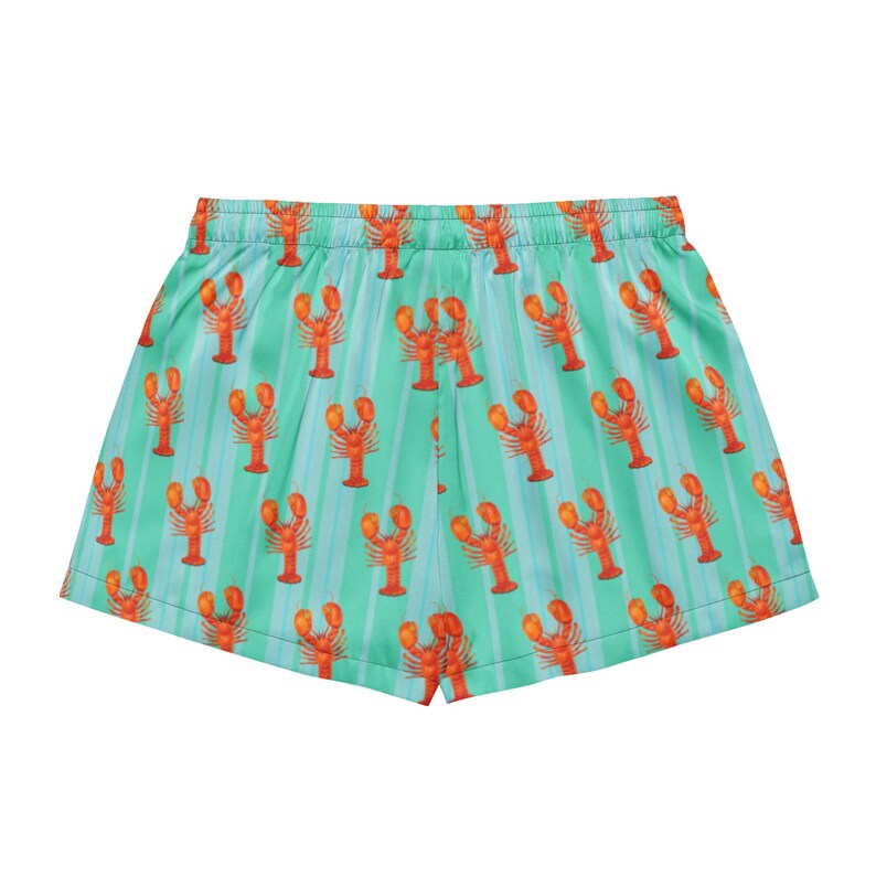 Lobster Pajama Shorts – Striped Sleepwear Bottoms | Coastal Lounge Shorts | Matching PJs & Swimsuit Available | Cabana Crashers