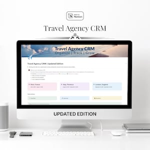 Travel Agency CRM for Notion | Client, Reservations, Payments & Tasks Dashboard (Updated Version)
