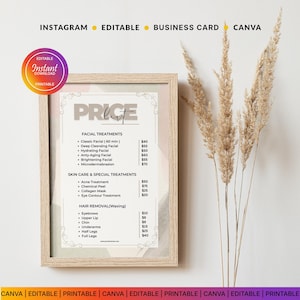 Editable Price List Canva Template