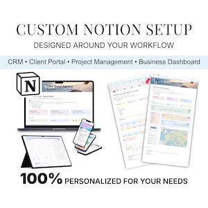 Custom Notion Template Design with Personalized Workspace Built for Your Needs