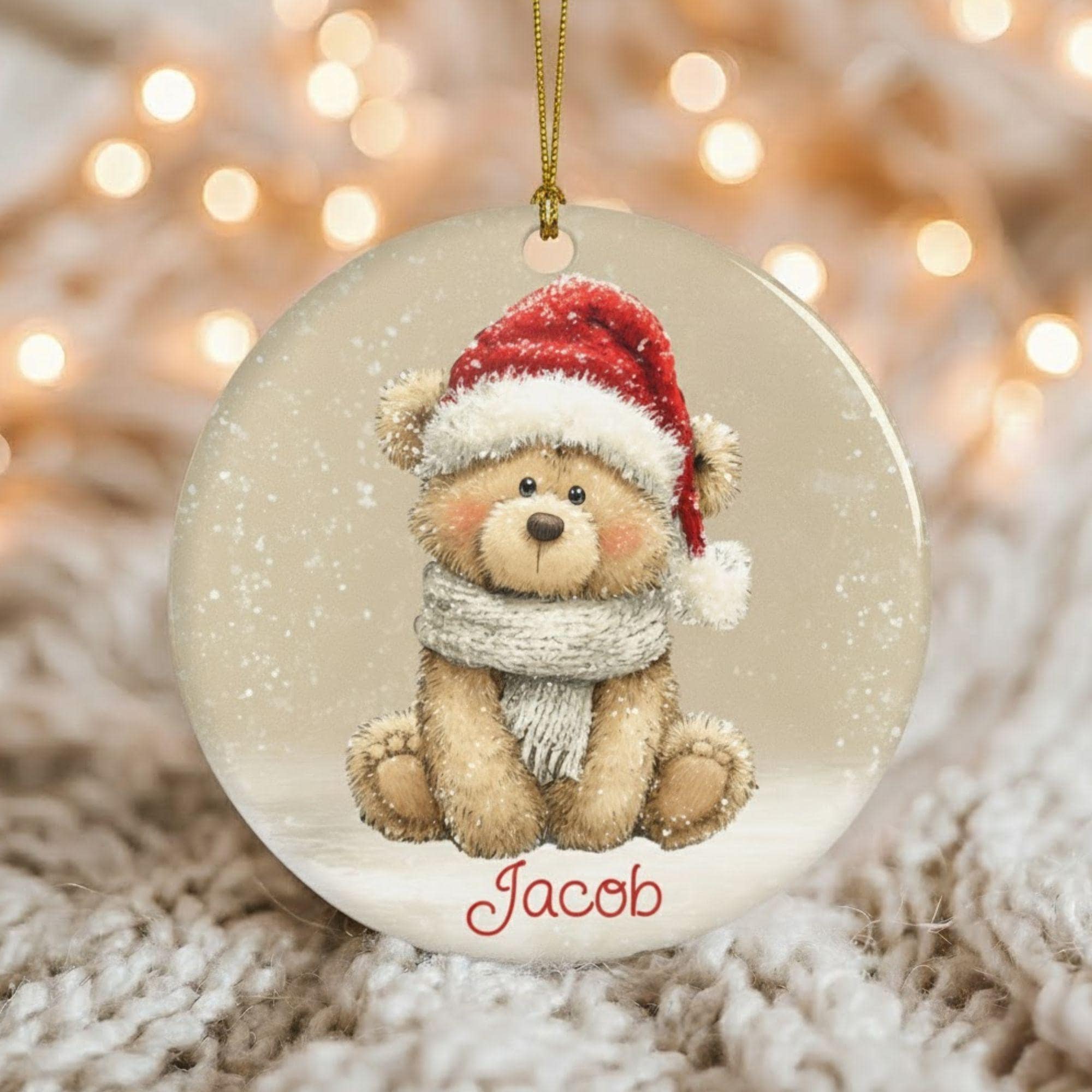Teddy Bear Christmas Ornament Vintage - Etsy