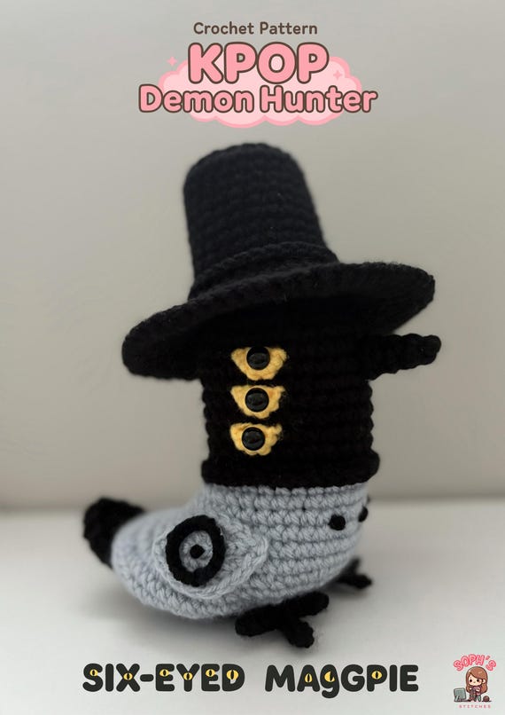 Six-eyed Magpie Amigurumi Crochet Pattern | KPOP Demon Hunter