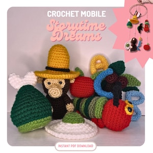 Crochet Baby Mobile Pattern – Storytime Dreams Amigurumi Bundle (PDF)