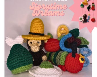 Patrón de móvil de ganchillo para bebé – Paquete de amigurumis "Sueños de cuentos" (PDF)