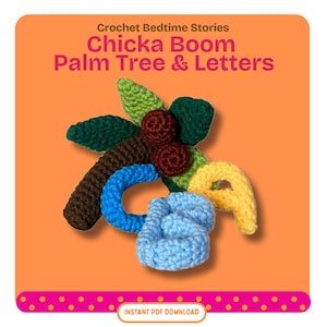 Árvore de Crochê Chicka Boom e Letras do ABC – SOMENTE Padrão de Amigurumi | Brinquedo de Crochê com Alfabeto | Decoração de Aprendizagem para Bebês | Ideia de Presente para Pré-escola