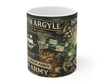 Kubek inspirowany Plymouth Argyle, zielony, z motywem kibica futbolu amerykańskiego, prezent dla kibica Home Park