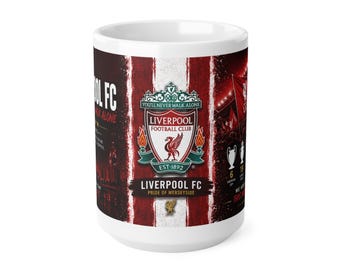 Duży kubek klubu piłkarskiego Liverpool, 15 uncji, prezent dla kibica Liverpoolu