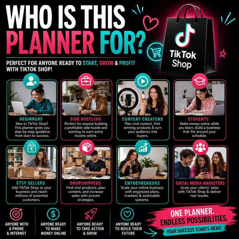 Tiktok Shop Planner Bundle Printable PDF Viral Product Research ...