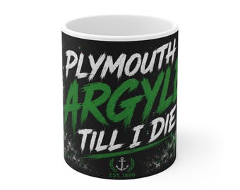 Kubek z herbem Plymouth Argyle: Do śmierci, prezent dla kibica piłki nożnej