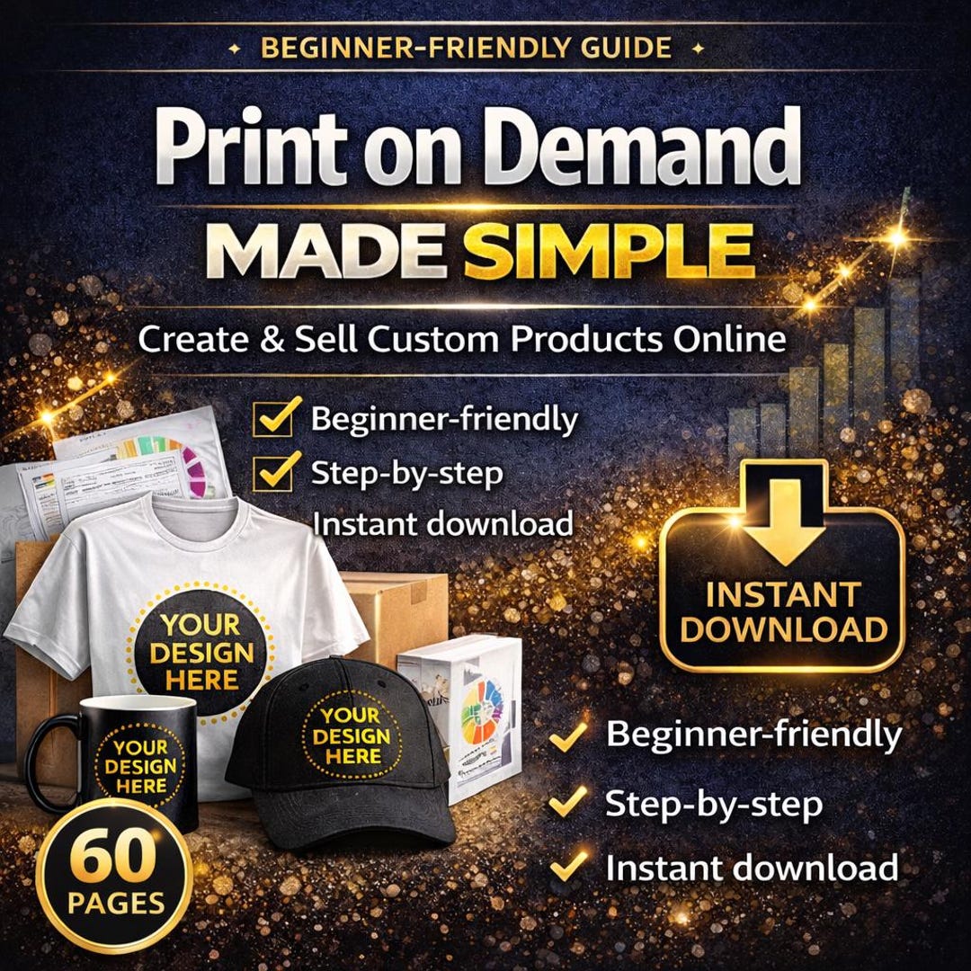Print on Demand Guide: Beginner-friendly POD Business (60-page PDF Ebook) - Etsy Canada