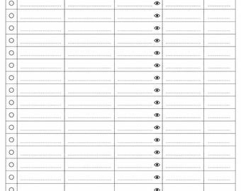 パスワードトラッカー印刷用テンプレート：5ログセット（デジタルダウンロード）
