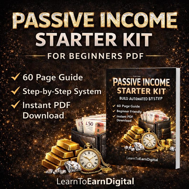 Passive Income Starter Kit for Beginners 60 Pages Instant PDF Download ...
