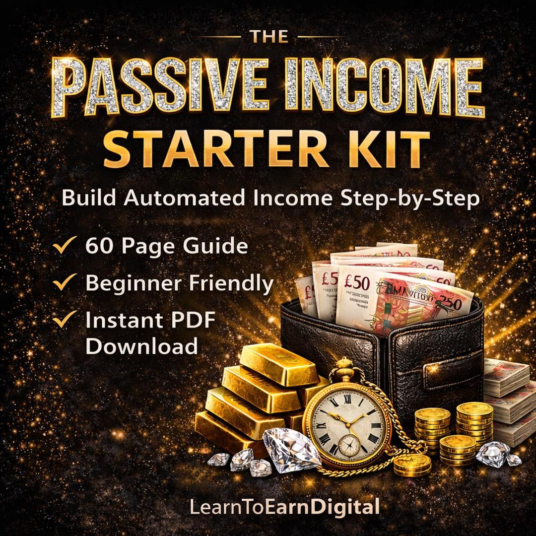 Passive Income Starter Kit for Beginners 60 Pages Instant PDF Download ...