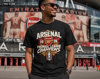 Arsenal 2026 Premier League Champions T shirt Football Soccer Fan Shirt