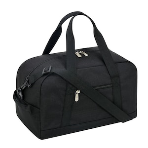 14-Zoll-Handgepäck-Mini-Seesack für Reisen Sport, Schwarz