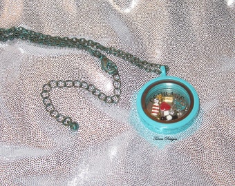 Wind Waker Legend of Zelda Floating Story Locket Pendant Necklace - Custom made One of Kind OOAK by TorresDesigns - Ready to Ship