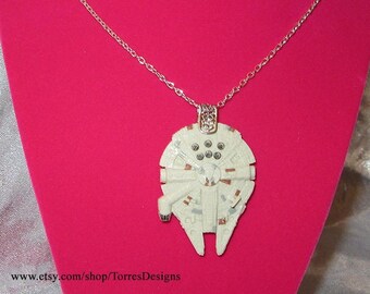 Star Wars Millennium Falcon Necklace Pendant Custom made  by TorresDesigns - Ready To Ship