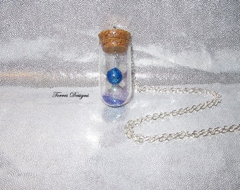 Navi Fairy Necklace in Glass Bottle Pendant Legend of Zelda One of a Kind OOAK Handmade Custom by TorresDesigns - Ready To Ship