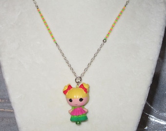 Lalaloopsy Holly Sleighbells Pendant Necklace Handmade Custom One of a Kind OOAK by TorresDesigns - Ready To Ship